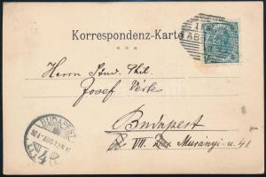 1904 Kertész Manó (1881-1942) magyar finnugrista, nyelvész autográf saját versét idéző magyar és ném...