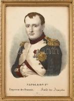 1810 Napoleon kőnyomatú portré üvegezett keretben. / Napoleon lithograpny in glazed frame 30x20 cm