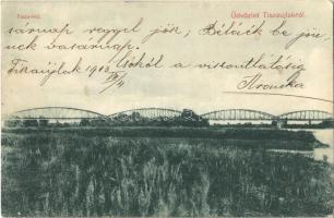 1913 Tiszaújlak, Vulok, Vilok, Vylok; Tisza híd / Tisa bridge