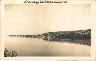 1941 Kiskőszeg, Batina (Darázs, Draz); Látkép a Dunáról / Danube river. photo + Porto