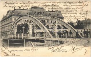 1904 Nagybecskerek, Zrenjanin, Veliki Beckerek; Ferenc József híd / bridge (EK)