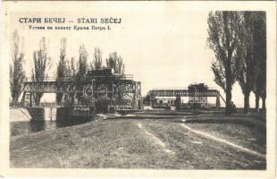 1925 Óbecse, Stari Becej; Ferenc (Péter király) csatorna zsilip / channel lock