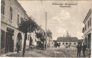 Városszalónak, Stadtschlaining, Schlaining; Hauptstrasse / Fő utca, üzlet / main street, shop