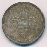 1938. 5P Ag "Szent István" T:2- patina, ph.
Adamo P8.1