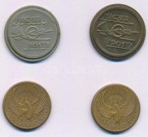 1933. "BSZKRT / Kisszakaszjegy" Cu (2x) + DN "Telefon érme / Magyar Posta" (2xkl...