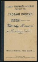 1950 Szegedi Temetkezési Egyesület tagsági könyve, bélyegekkel