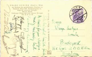 1936 Wien, Vienna, Bécs XIX. Heurigen in Nussdorf, Franz Schier (Radio Wien). Hackhofergasse 12. / r...