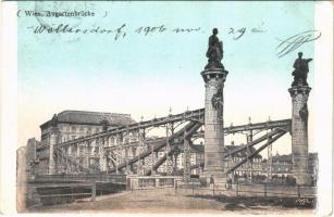 1906 Wien, Vienna, Bécs; Augartenbrücke / bridge