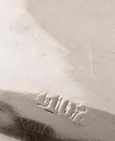 WMF ezüstözött alpakka szecessziós asztali tinta és tolltartó. Üveg betéttel. Jelzett. cca 1900. fed...