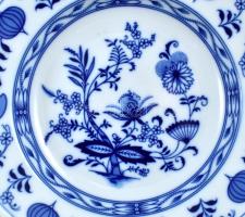 Tirschenreuth leves és lapos tányérok 6+6 db. Máz alatti kék festéssel. Kézzel festett, jelzett, hib...