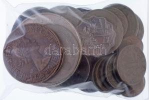 42db-os, magyar és külföldi érmetétel, közte Ausztria 1898. 1K Ag "Ferenc József" + Római ...