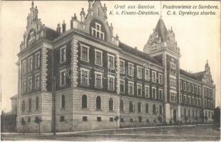 1917 Sambir, Szambir, Sambor; K.k. Finanz Direktion / C.k. Dyrekcya skarbu / financial directorate