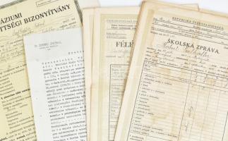 Zsolt Róbert újságíró csehszlovák és magyar iskolai bizonyítványai