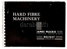 cca 1955-1961 James Mackie and Sons Ltd. Albert Foundry Belfast Hard Fibre Machinery textilipari szövő-/fonógép katalógus, fekete-fehér fotókkal + fejléces levél a Szegedi Kenderfonógyár részére címezve