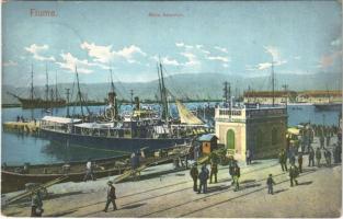 1911 Fiume, Rijeka; Molo Adamich / gőzhajó / steamship