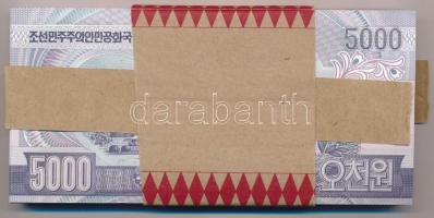 Észak-Korea 2006. 5000W (100x) sorszámkövetők "2408101 - 2408200" sérült kötegelővel T:I,I...