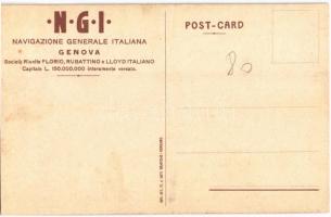 Gyorshajójáratok az Egyesült Államokba és Kanadába. Navigazione Generale Italiana NGI Genova / Itali...