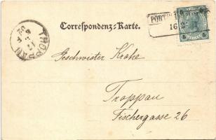 1902 Gruss vom Wörthersee, Dampfer Neptun / gőzhajó / steamship