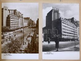 80 db MODERN román képeslap albumba beragasztva / 80 modern Romanian postcards glued in album