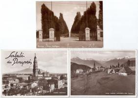 25 db RÉGI olasz város képeslap / 25 pre-1945 Italian town-view postcards