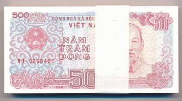 Vietnam 1988. 500D (100x) "MJ 9268401 - MJ 9268500" sorszámkövetők T:I Viet Nam 1988. 500 Dong (100x) sequential serials "MJ 9268401 - MJ 9268500" C:UNC Krause 101.a