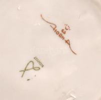 Drasche arany női fejes hamutartó. Kézzel festett, jelzett (Horn A) kopással 10x8 cm