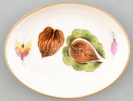 Herendi dió mintás porcelán tálka. Kézzel festett, jelzett, hibátlan 9x7,5 cm