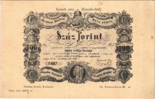 Kossuth pénz. Száz forint. Gersten Aarmin 14370. / Kossuth-Geld / Hungarian banknote (fa)