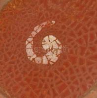 Tófej retro iparművész váza. Mázas kerámia. Jelzett, hibátlan. 31 cm