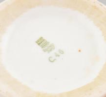 Két Zsolnay porcelán retro bögre. Matricás, jelzett, nagyon apró csorbákkal. m: 9 cm