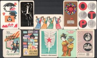 1960-1969 10 db reklámos kártyanaptár