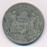 1930. 5P Ag "Horthy jobbra" T:3 patina Adamo P8