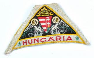 Hungária cserkészcsapat, cserkész textil felvarró. 11 cm