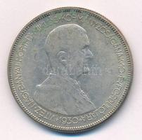 1930. 5P Ag "Horthy jobbra" T:2- patina Adamo P8