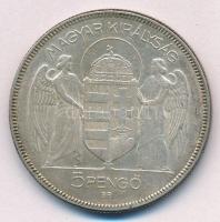 1930. 5P Ag "Horthy jobbra" T:2- patina
Adamo P8