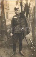 1931 Budapest, darutollas katona Miklós napi szolgálat emlékére / Hungarian military, soldier with crane feather. photo (fl)