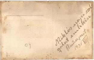 1931 Budapest, darutollas katona "Miklós napi szolgálat emlékére" / Hungarian military, so...