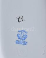 Aquincumi porcelán fésülködő női akt, kézzel festett, jelzett, hibátlan, m: 22 cm