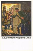 K.K. Schützen-Regiment Nr. 3. Für den Witwen- und Waisenfond des Regiments / WWI Austro-Hungarian K.u.K. military art postcard, support fund
