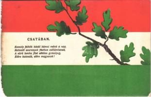 1915 Csatában... Petőfi-sorozat 7. / WWI Austro-Hungarian K.u.K. military, patriotic propaganda, Hungarian flag (b)