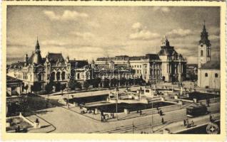 Nagyvárad, Oradea; Egyesülési tér / Piata Unirii / square + "1940 Nagyvárad visszatért" So. Stpl