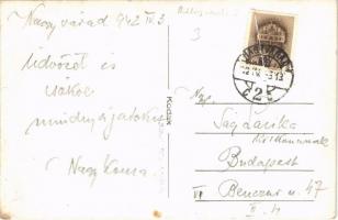 1942 Budapest XIV. Rákosrendező (?) pályaudvar, vasútállomás, gőzmozdony. Bátori Béla photo (fl)