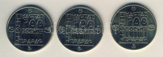 1985. 100Ft 3klf db "Természetvédelem - vadmacska, mocsári teknős, vidra" sor T:BU