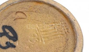 Zsolnay pirogránit korsó, jelzett (Fürtös György), mázrepedésekkel, m: 16 cm, d: 9 cm, kb. 0,7 l