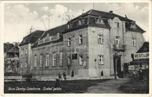 1938 Érsekújvár, Nové Zámky; Szokol palota, étterem / Sokolovna, restaurant + 1938 Érsekújvár visszatért So. Stpl