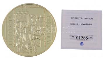 Svájc DN "Historia Helvetica / Marignanói csata 1515. szeptember 13./14." aranyozott fém e...