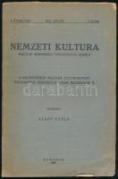 1933-34 Nemzeti Kultura, magyar kisebbségi tudományos szemle. A Szlovenszkói Magyar Kultur-Egylet tu...