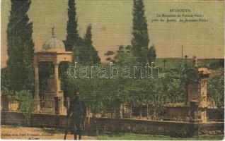 Beirut, Beyrouth; La Mausolée de Franco-Pacha pres du Jardin de Rustein-Pacha / mausoleum, garden, guard (fl)