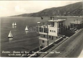 1956 Sanremo, San Remo; Riviera dei Fiori, Bar Ristorante Capo Nero / bar, restaurant, sailboats