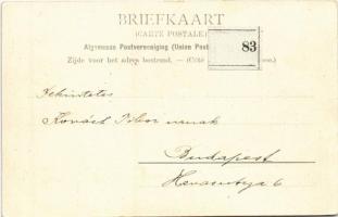 Amsterdam, Leidschestraat / street view, café, shops. N. J. Boon. TCV card (EK)